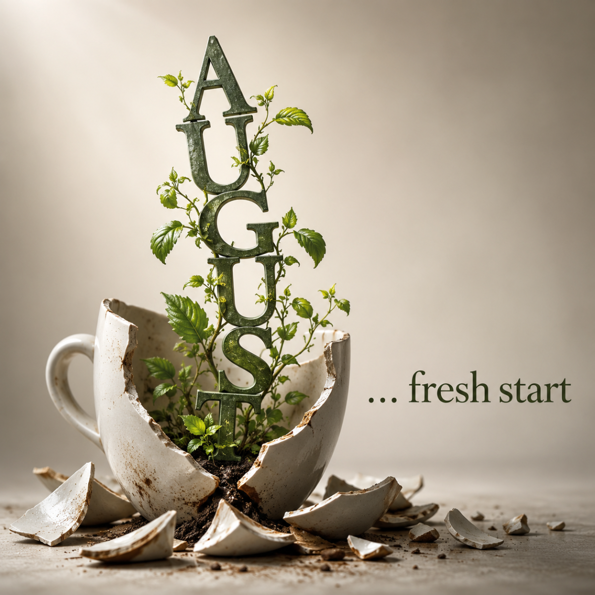 Welcome to the Month of August!
This photo is inspired by my favorite tea cup that broke this morn...