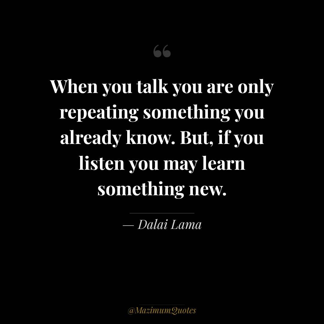 Listen carefully...