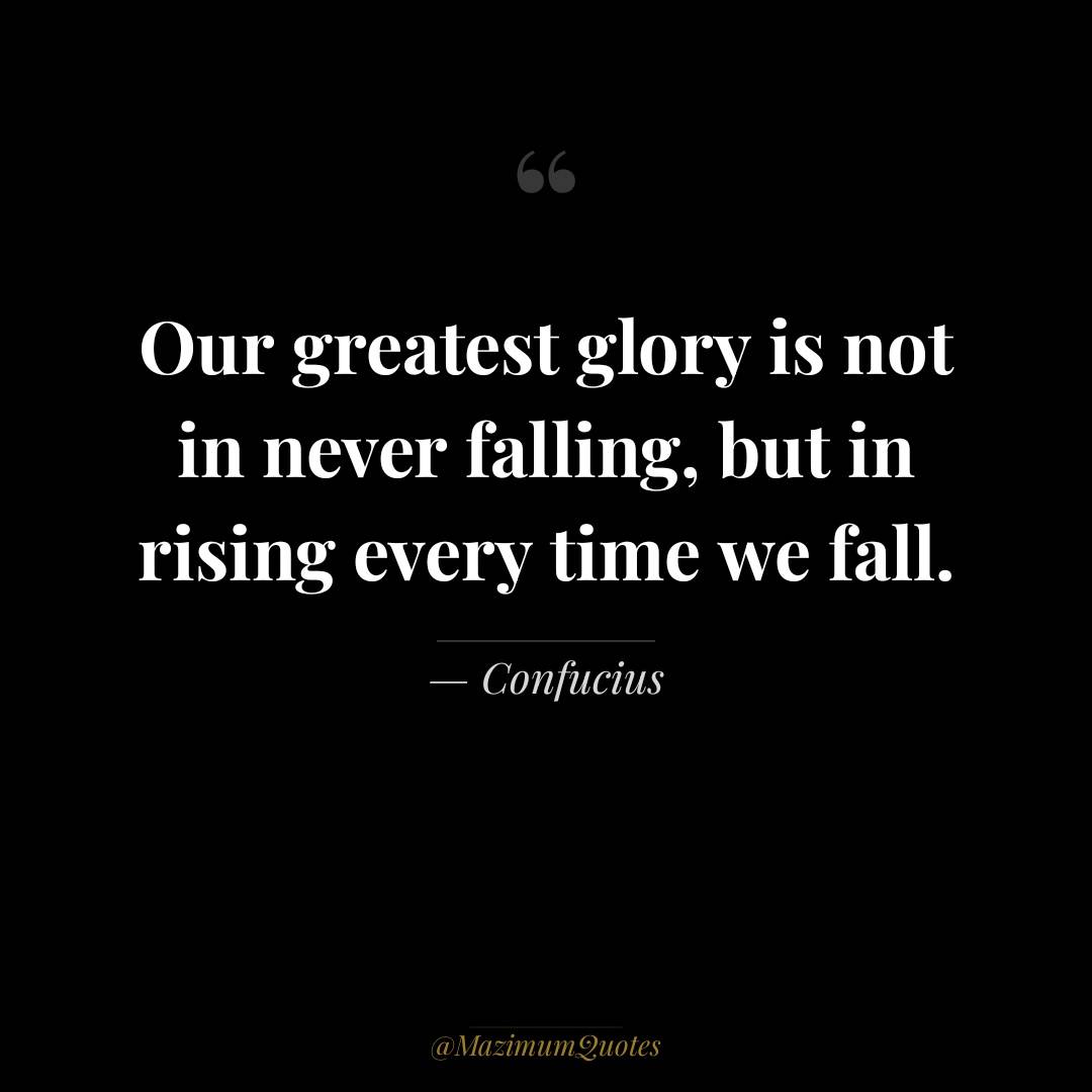 When you fall, learn to rise...📌