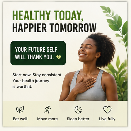 Healthy today, happier tomorrow. #healthyliving #health #lifestyle #living #wellness