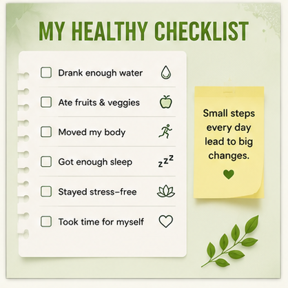 It’s really that simple just small steps everyday… What your health check list should look like. Cha...