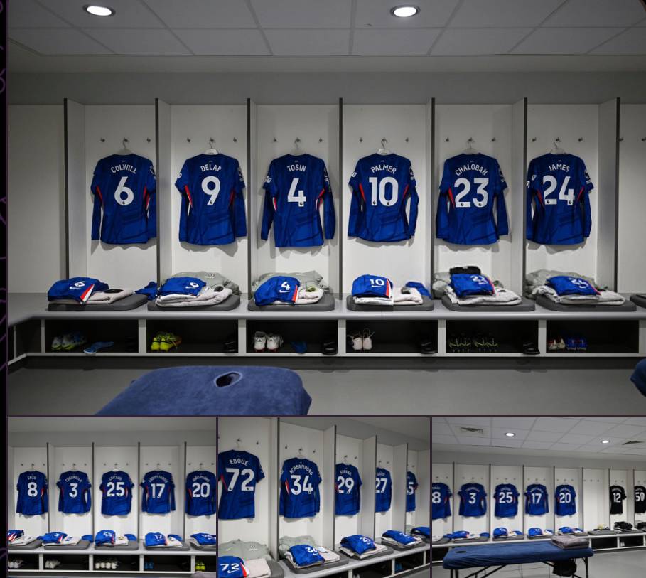 Away dressing room ๐ต๐ต
#CFC | #Chelsea | #LIVCHE
๐ฒ @CFC_ChelseaFC