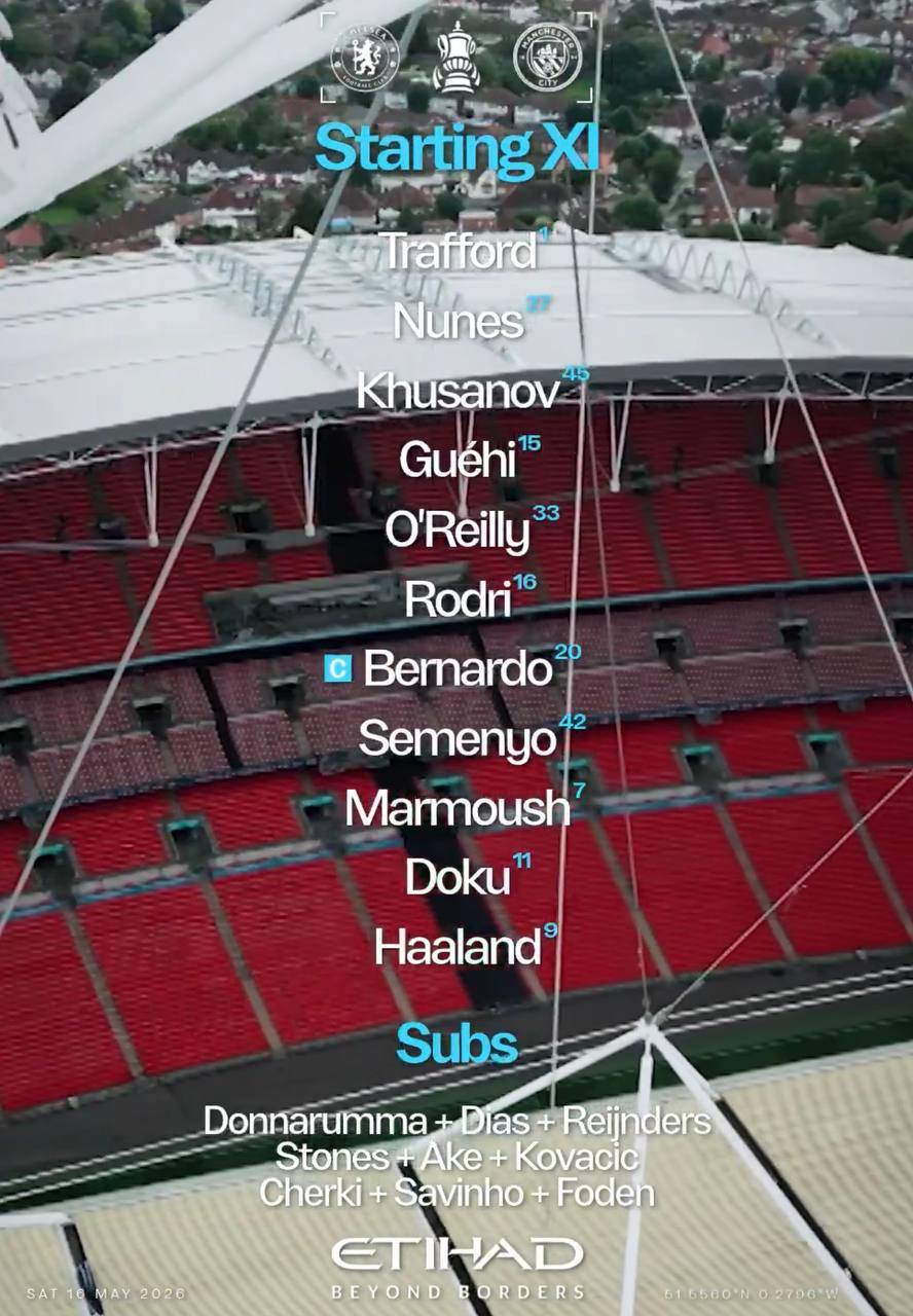 Opponent's line-up!

#CFC | #Chelsea | #EmiratesFACup