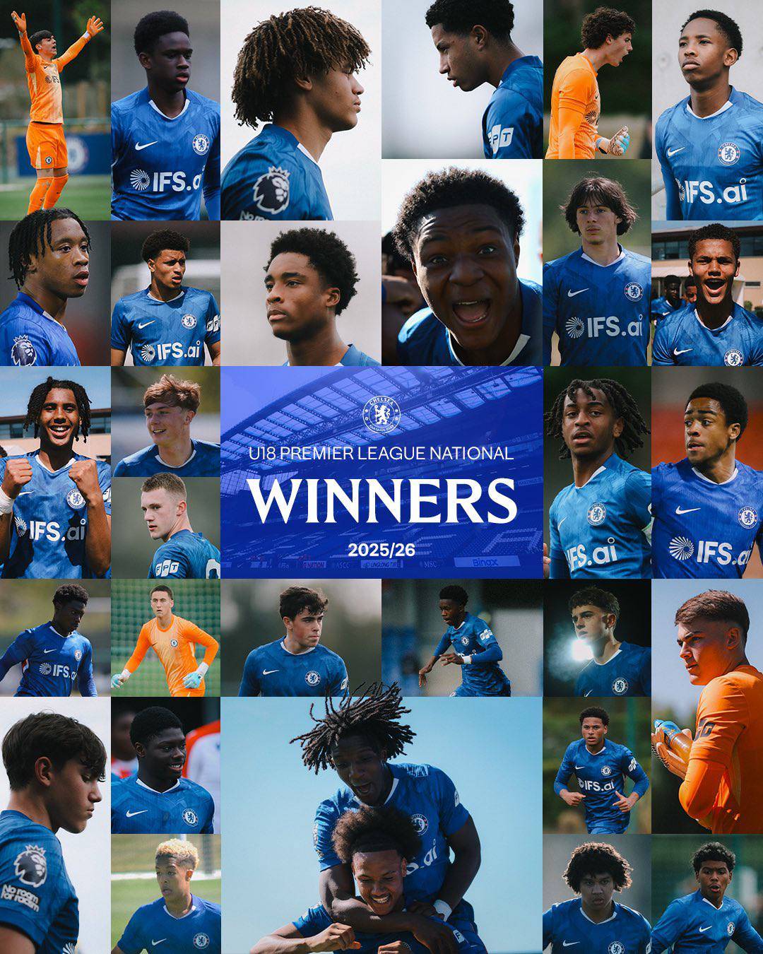 U18 PREMIER LEAGUE CHAMPIONS!!! 🏆💙

#CFC | #Chelsea