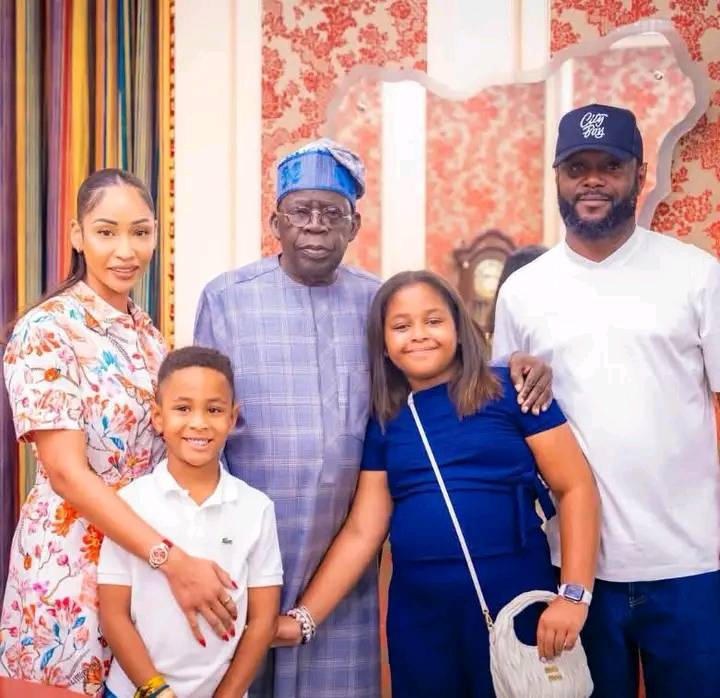 President Bola Tinubu Spends Quality Time With His Grandchildren
