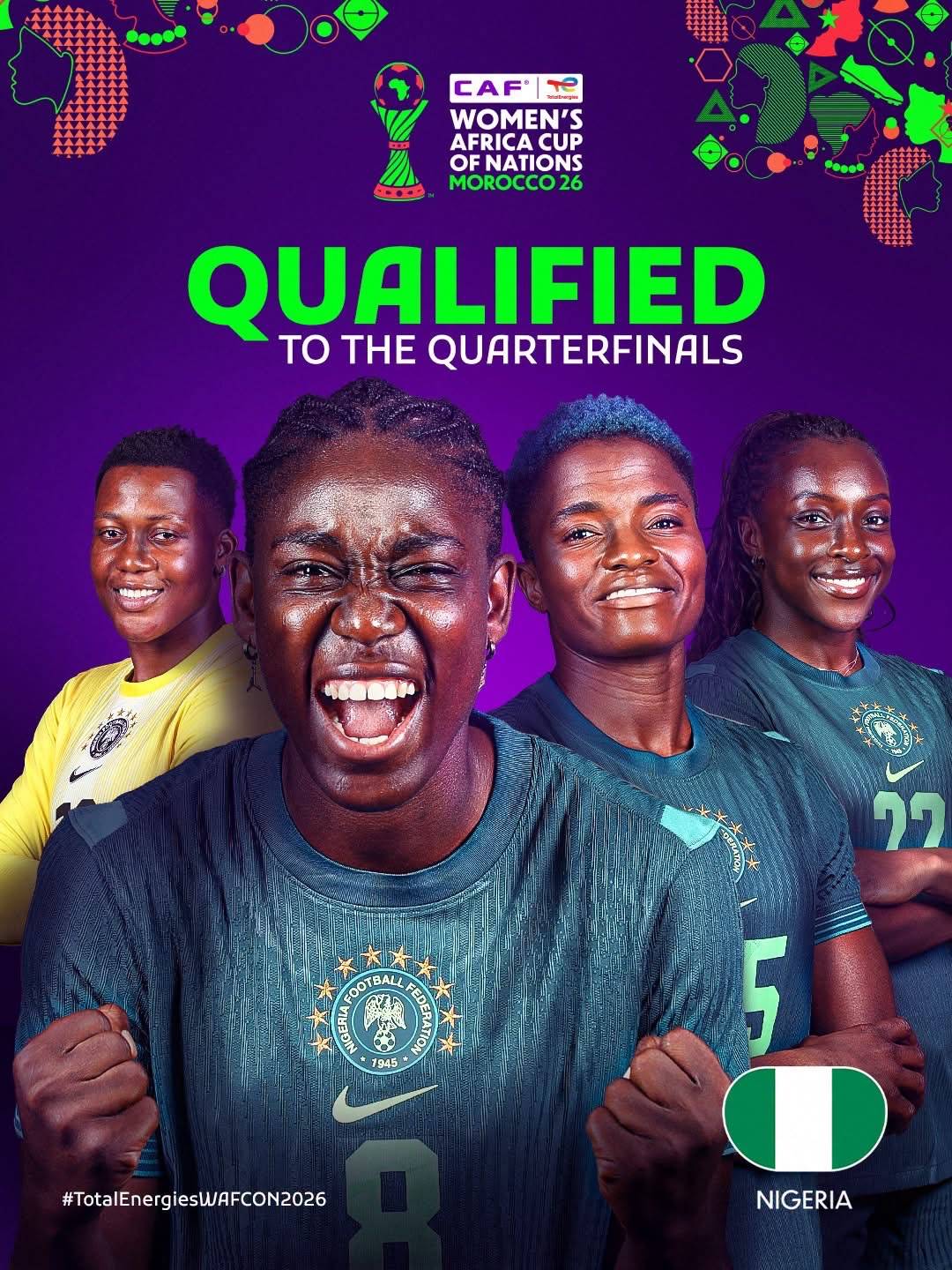 So, Zambia is OUT.
It is Nigeria and Malawi for quarter finals.
Now we can breathe!!!
#CAF
#WAF...