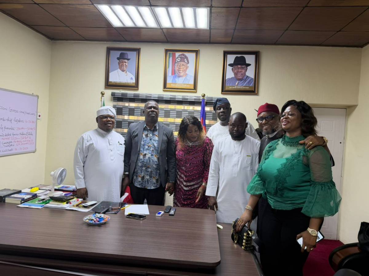Courtesy visit to the National Chairman of NDC by Hon OmoBarca today in Abuja