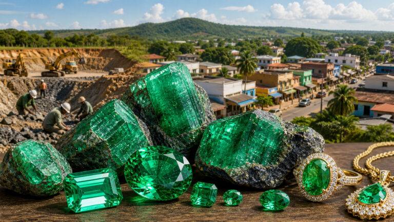 The city of only 4,000 inhabitants in Brazil produces up to 1,000 kg of emeralds per month, sells th...