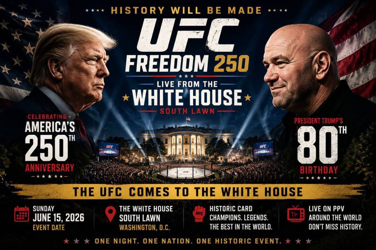 Trump.
Dana White.
Elon Musk.
The White House. 🇺🇸
And a UFC card with Topuria, Gaethje, Pereira, O’...