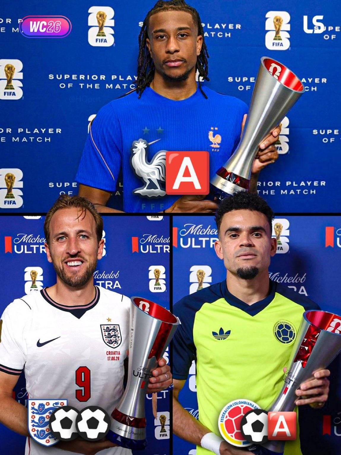 Bayern Munich’s front three all won Man of the Match awards in their opening World Cup fixtures 🏆👏...