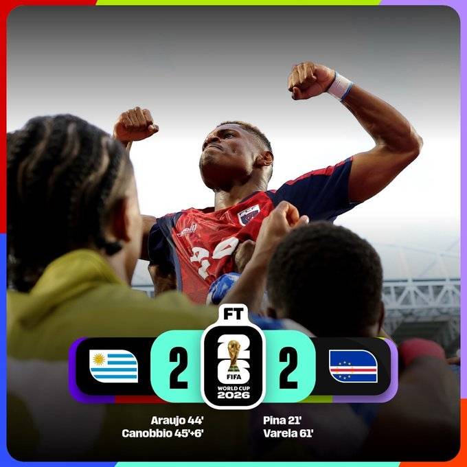 Cabo Verde secure their second point in the #FIFAWorldCup! 💪
