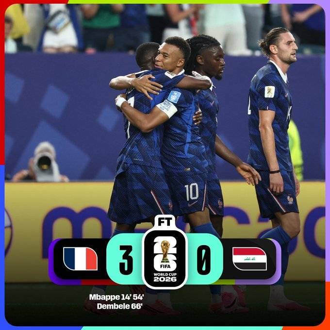France's victory earns them a place in the Round of 32 ๐ช
#FIFAWorldCup