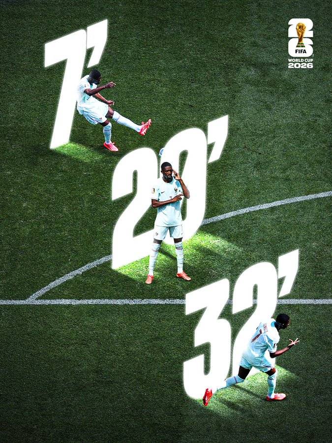 32-minute Dembélé hat-trick 🥶

#FIFAWorldCup
#LekeelekeeLive