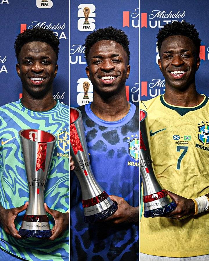 Vinicius Jr. Becomes Third Player in History to Win Man of the Match in All Three FIFA World Cup Gro...