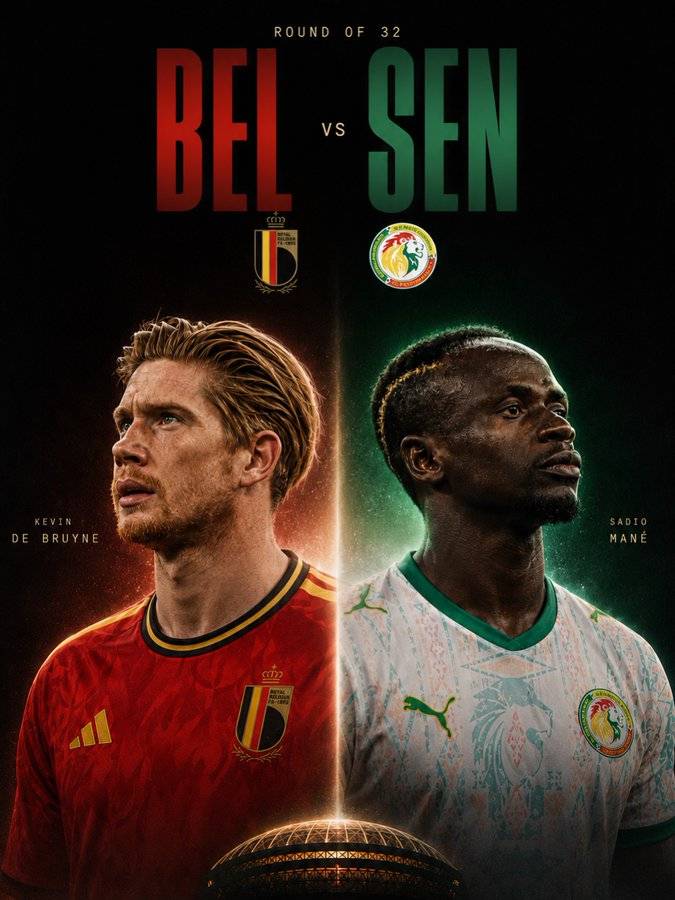 Next up in the R32 is;
π§πͺ Belgium vs Senegal πΈπ³
Red Devils vs Lions of Teranga who will win?
Jo...