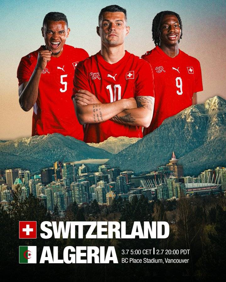 Switzerland ๐จ๐ญ Vs. Algeria ๐ฉ๐ฟ
Place in the round of 16 of the World Cup with a highly anticipated m...