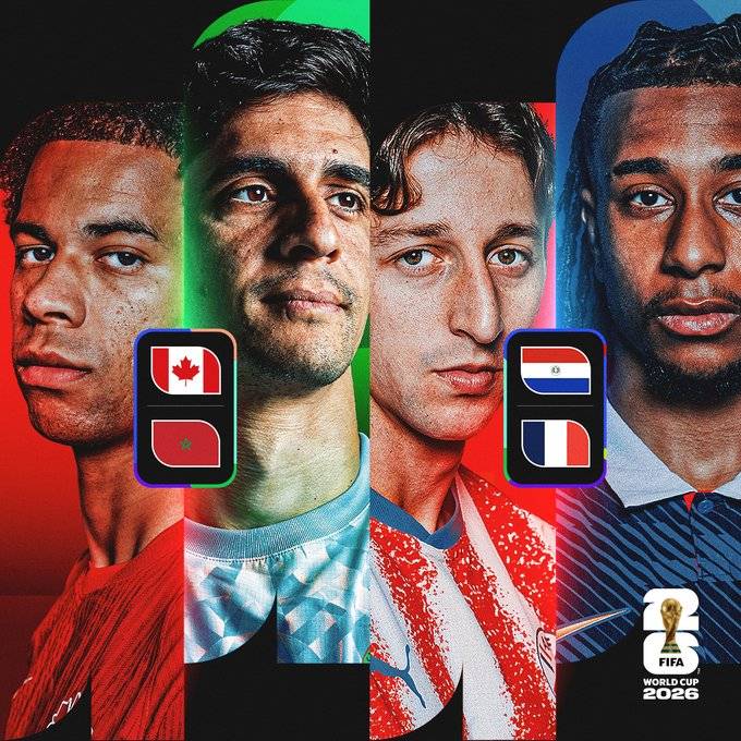 Countdown starts to the World Cup Round of 16!!!
Today. Four teams. Two places in the Quarter-Final...