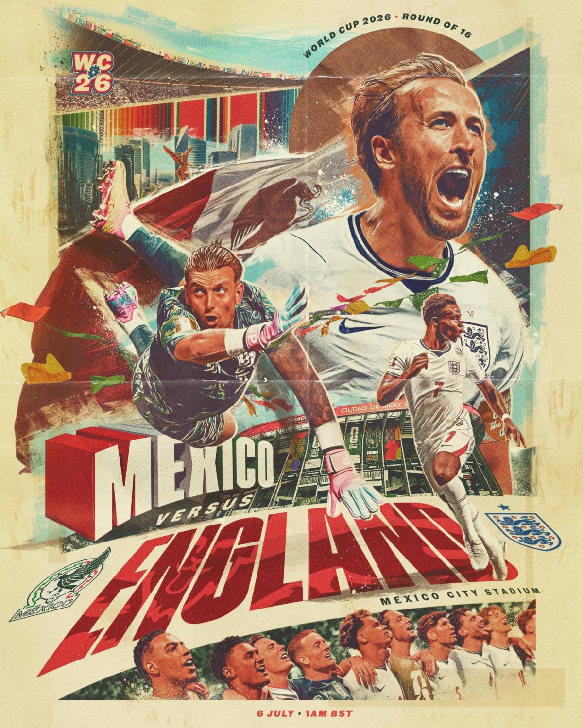 AN ELITE MATCHUP IN MEXICO CITY ๐ฟ
Mexico ๐ฒ๐ฝ takes on England ๐ด๓ ง๓ ข๓ ฅ๓ ฎ๓ ง๓ ฟ in a blockbuster Round of 16...
