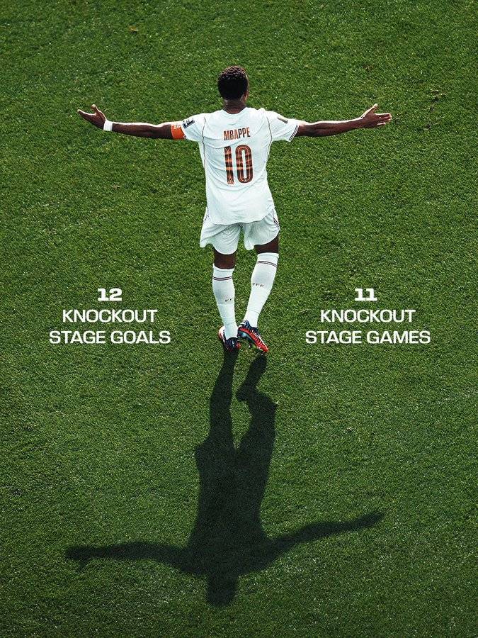 Mbappé in the knockout stage 🫨
Can anyone stop this man!! 🛑
#FIFAWorldCup
#LekeeLekeeLive