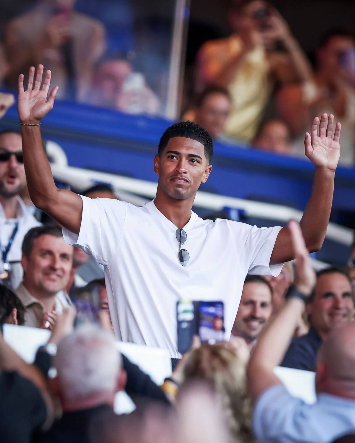 Jude Bellingham is in the house to watch his boyhood club Birmingham City take on Barcelona in a pre...