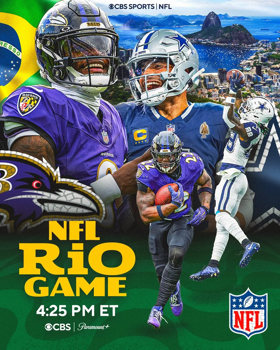 BALTIMORE RAVENS' VICTORY OVER THE DALLAS COWBOYS. AN EPIC GAME PLAYED AT THE MARACANÃ, RIO DE JANEI...
