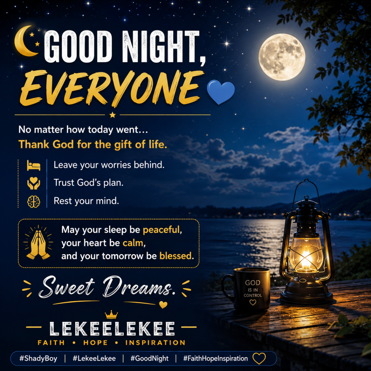 ๐ **GOOD NIGHT, LEKEELEKEE FAMILY!** โค๏ธ
As this day comes to an end, take a moment to thank God fo...