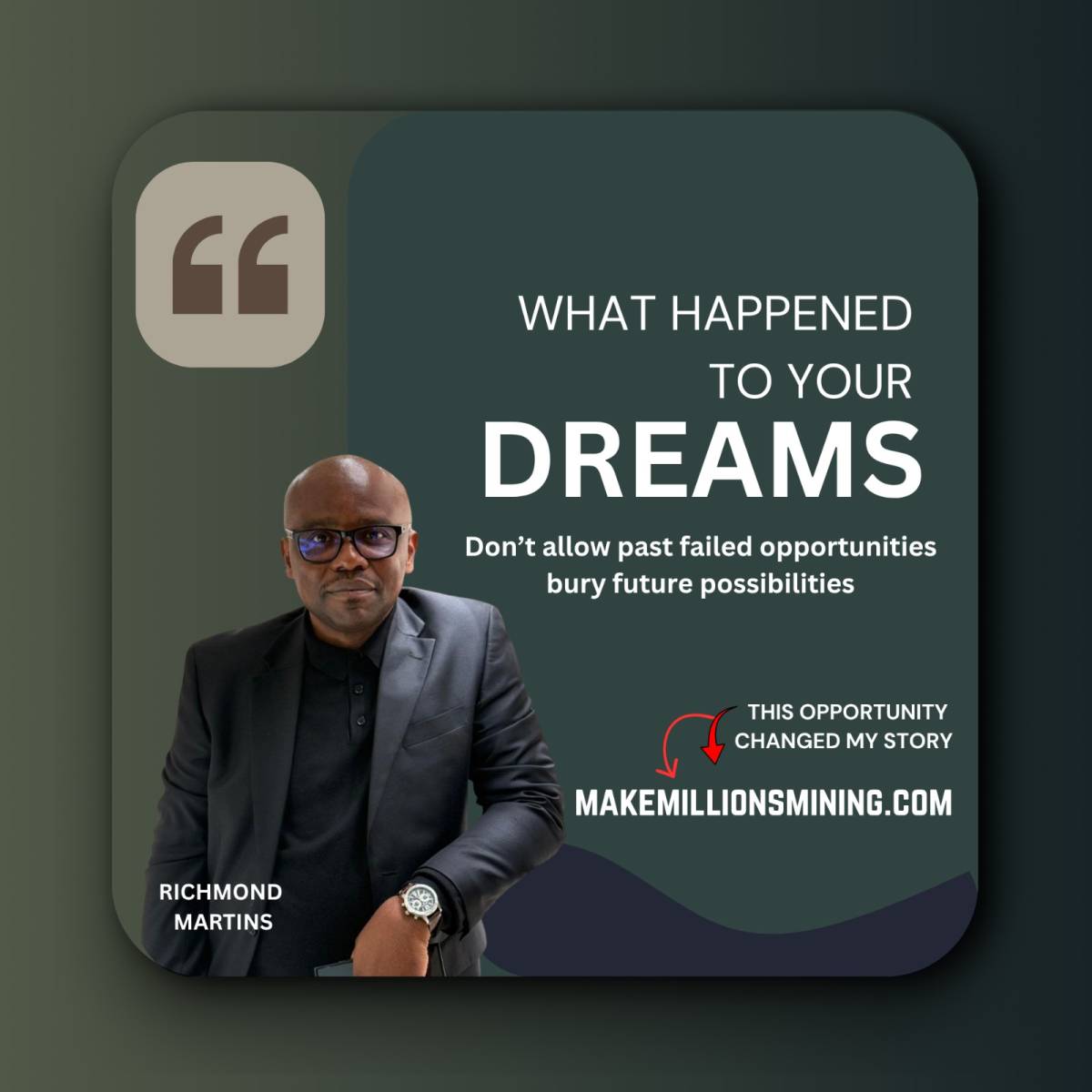 I know you have been burnt before.
Promised opportunities became painful regrets but...
QUITTING onl...