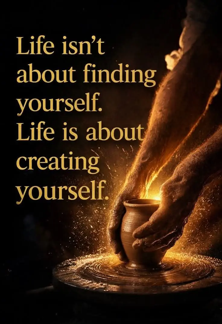 Life isn't about finding yourself. It's about creating yourself.
Many people find themselves but d...
