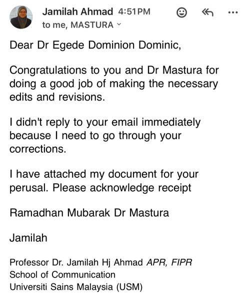 Post by Dr. Egede D. Dominion