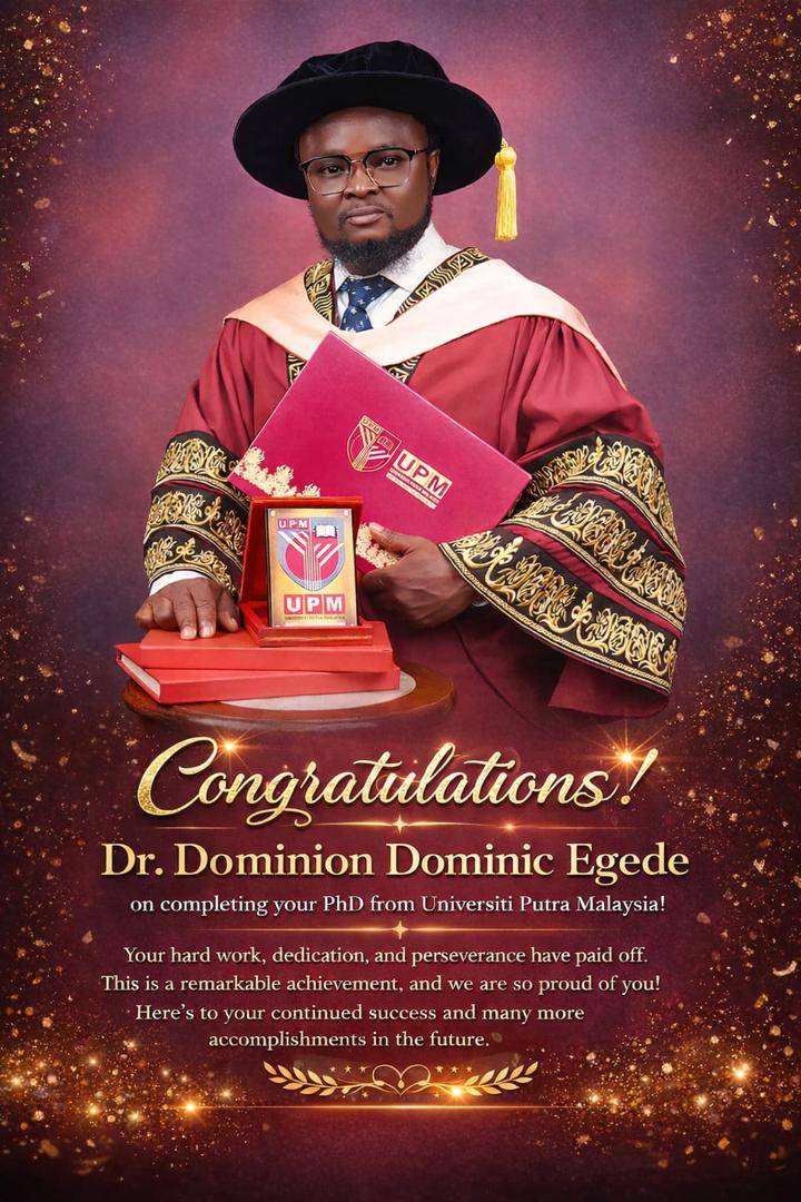 Post by Dr. Egede D. Dominion