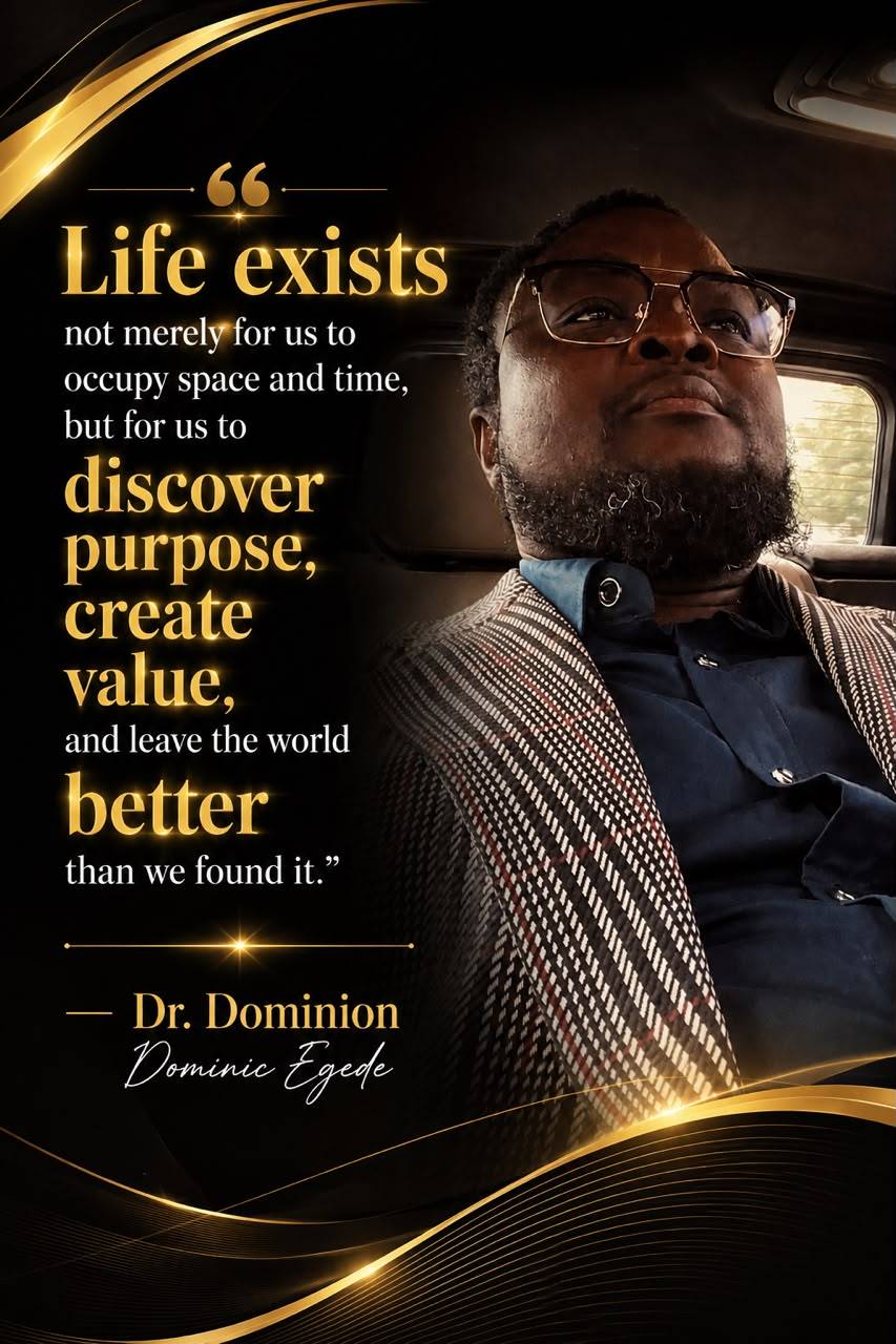 Post by Dr. Egede D. Dominion