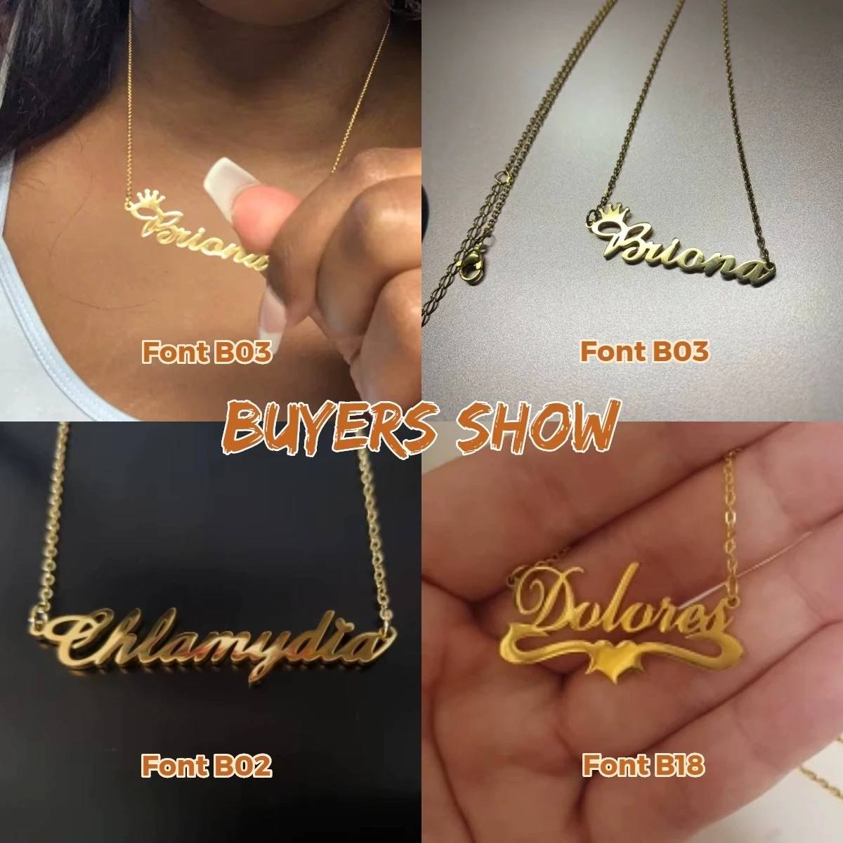 Wear your name, your story, your style β¨π
Make every look personal with a customized golden name...