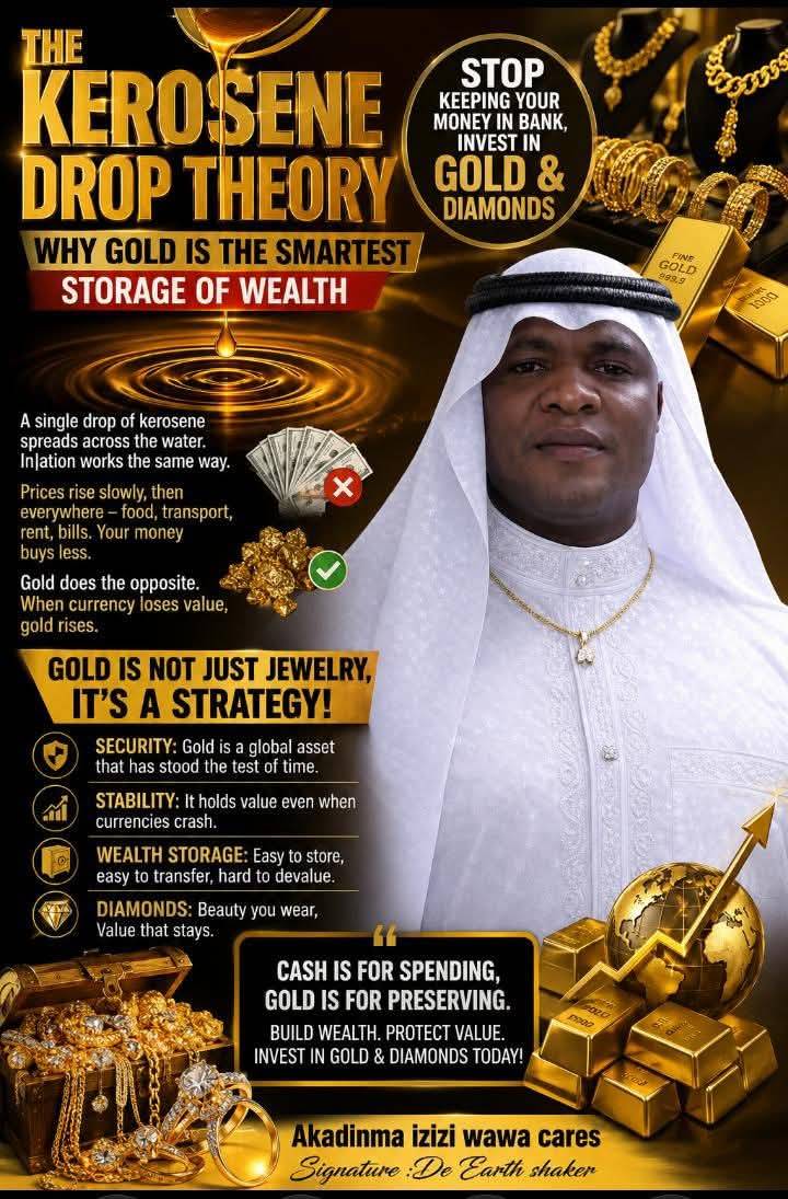 THE KEROSENE DROP THEORY: WHY SMART PEOPLE STORE WEALTH IN GOLD, NOT JUST CASH
Imagine a single dro...