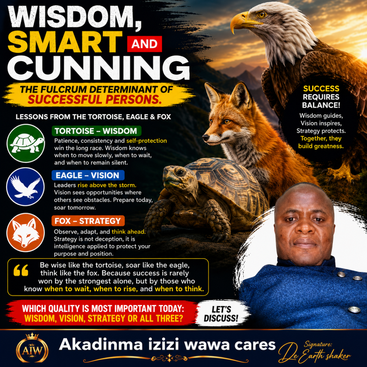 Wisdom, Smartness and Cunning: The Three Forces That Shape Success
Every successful person possesse...