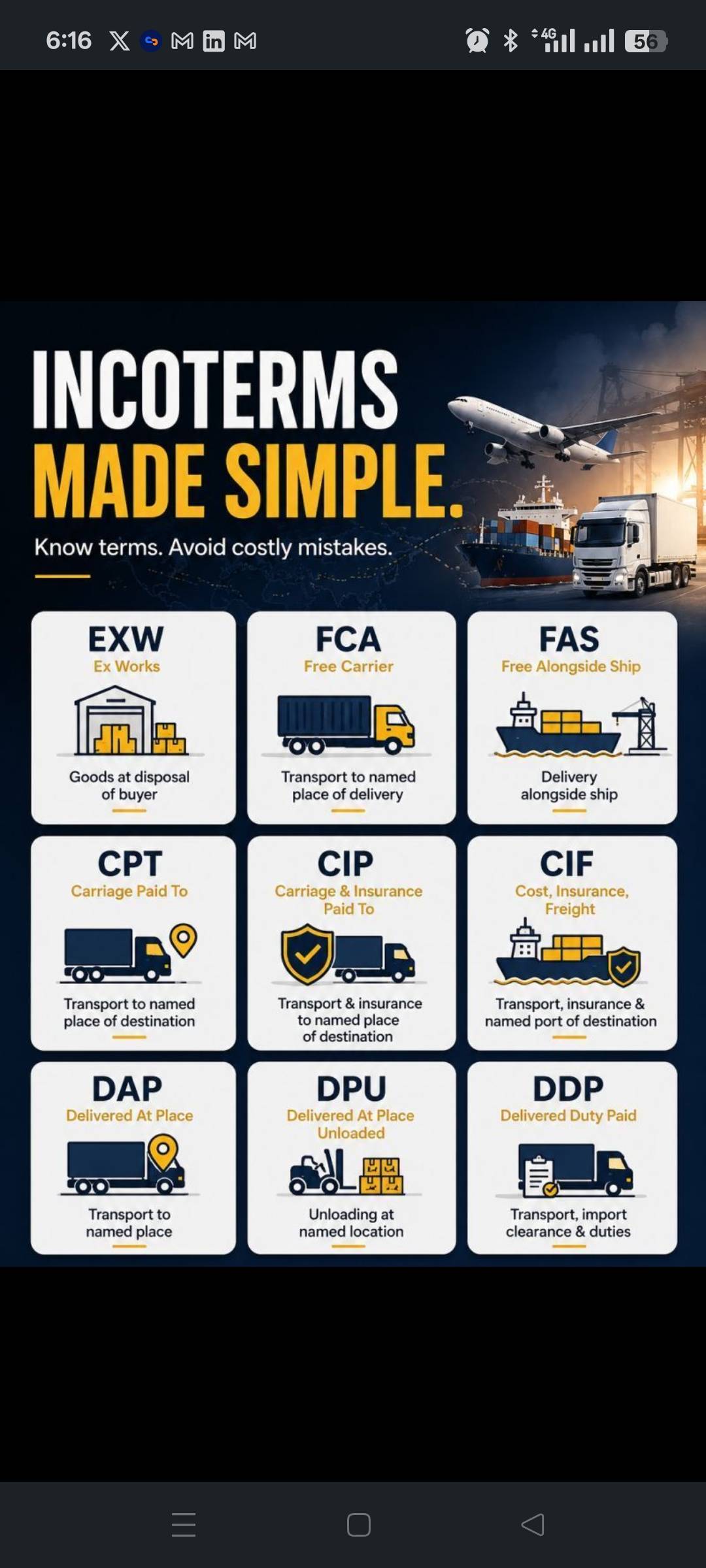 Some INCOTERM for Logistics & Brokers. Copied