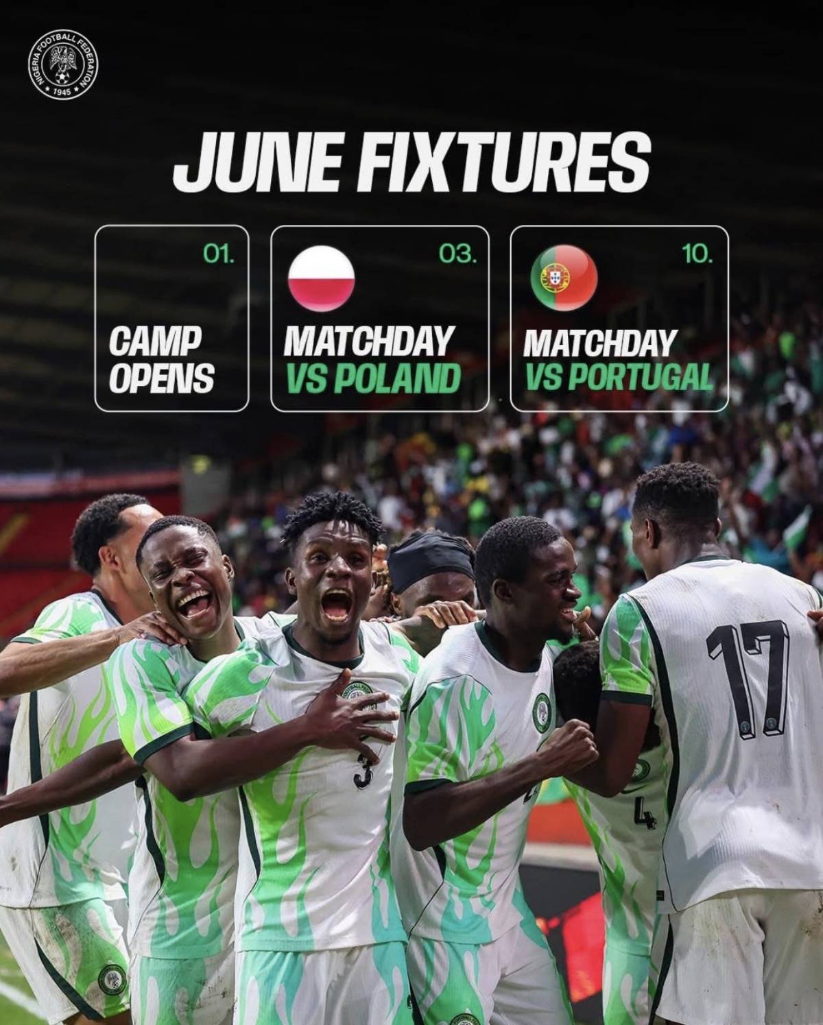 Super Eagles Friendly Matches in June
