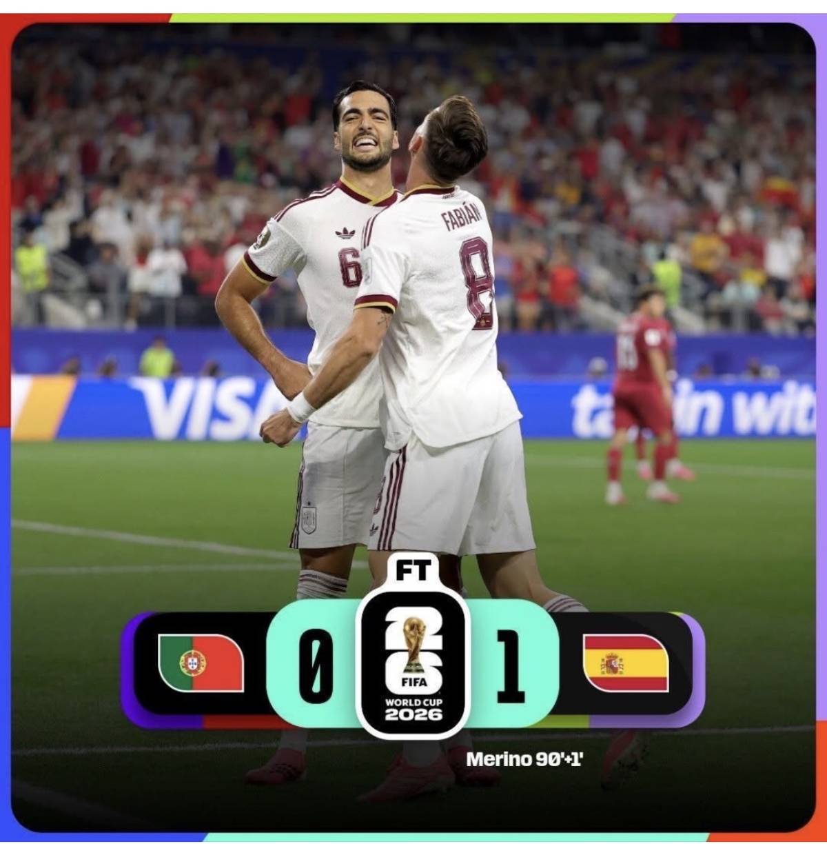 Mikel Merino Fires Spain Into Quarter-Finals as Portugal and Ronaldo Crash Out
FULL-TIME: 🇵🇹 Portug...