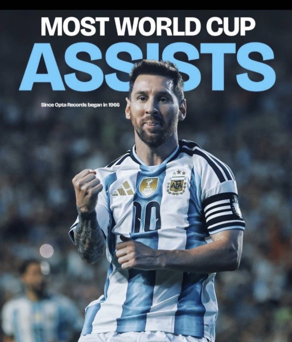 Lionel Messi has now provided more World Cup assists than any other player on record (9).
His assi...