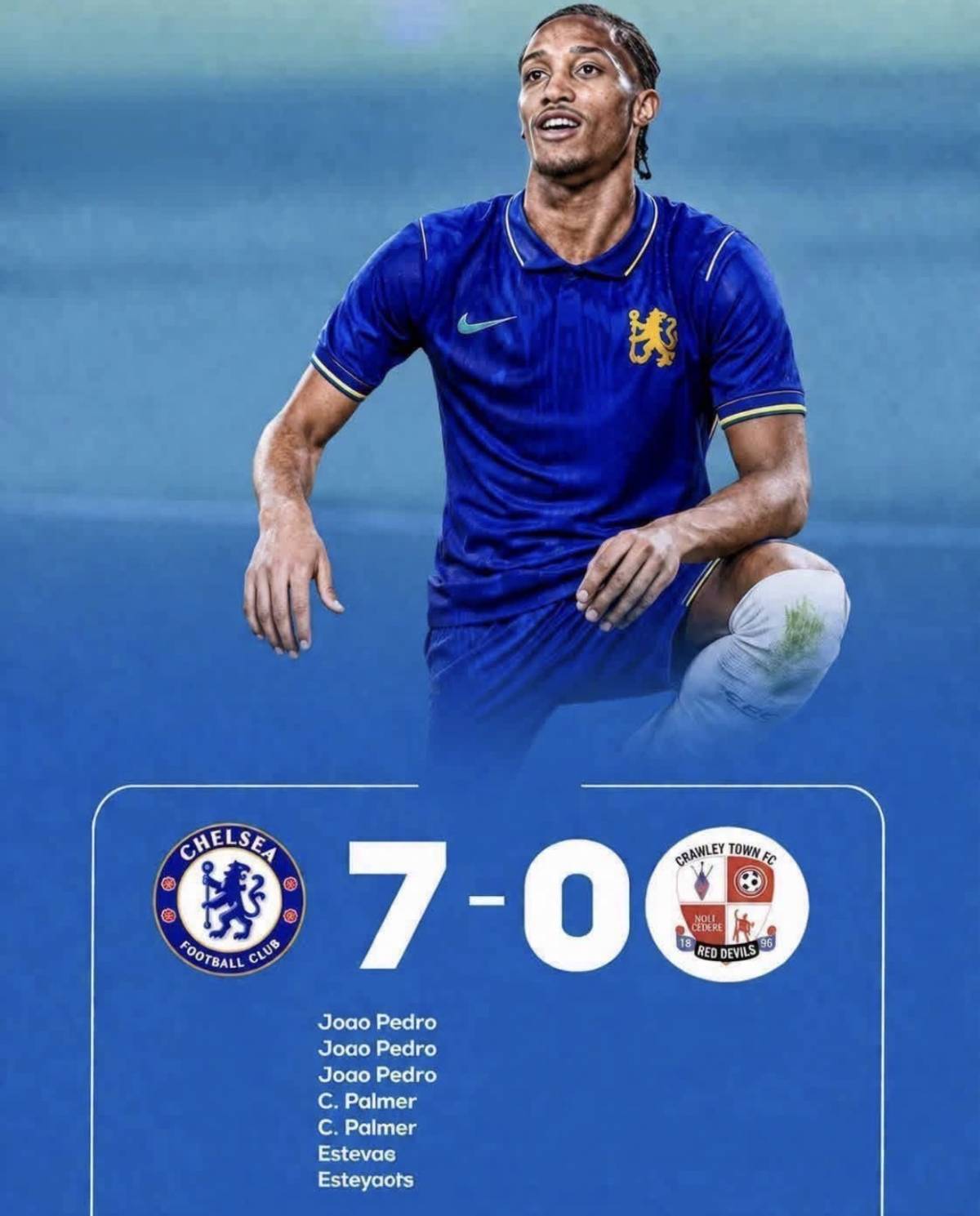 🚨 FULL-TIME: Chelsea 7-0 Crawley Town! 🔵🔥
A stunning start to the Xabi Alonso era as Chelsea pro...