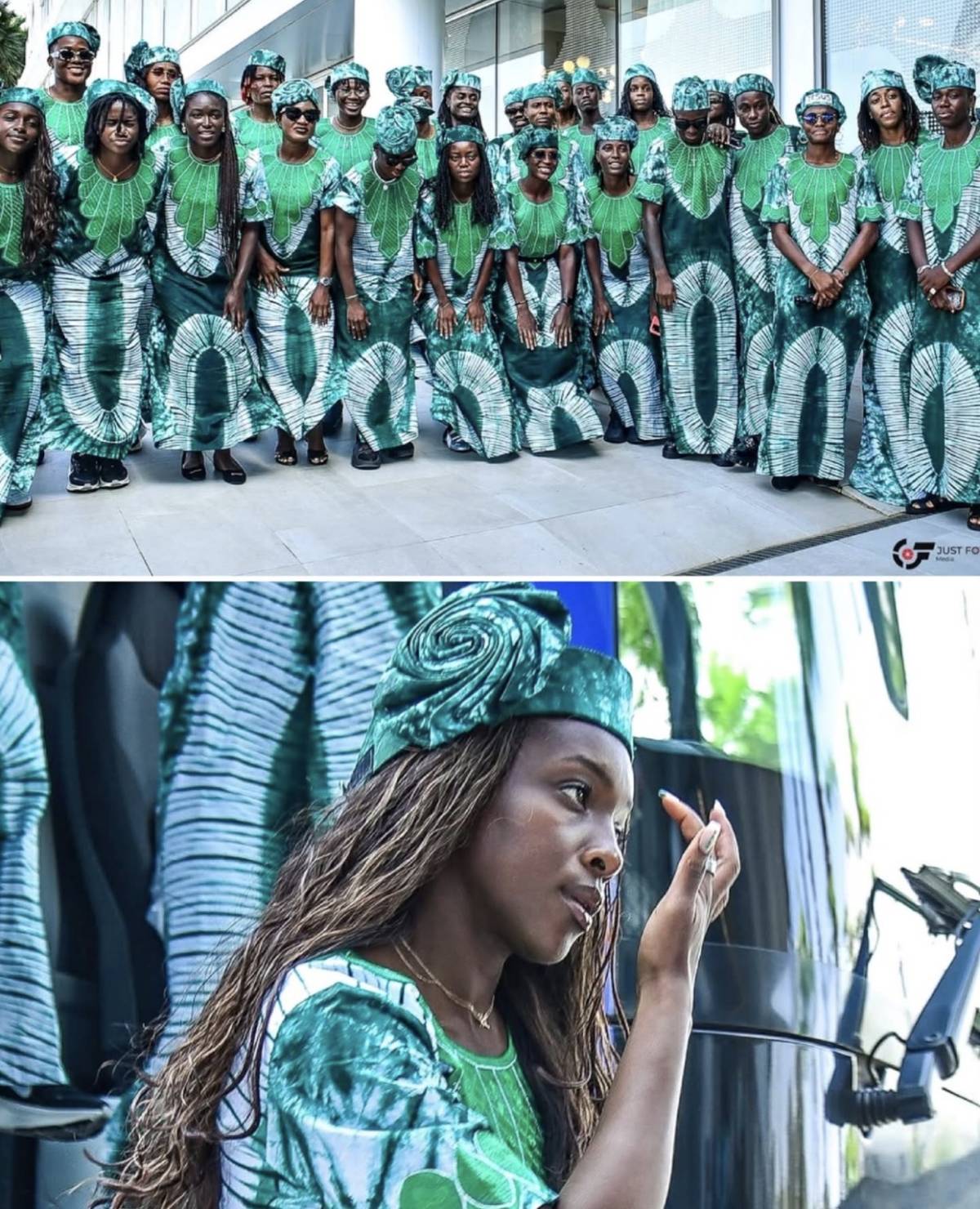 Super Falcons ๐ฆ
of Nigeria ๐ณ๐ฌ in Naija Kampala attire. Showcasing the rich culture of the country....