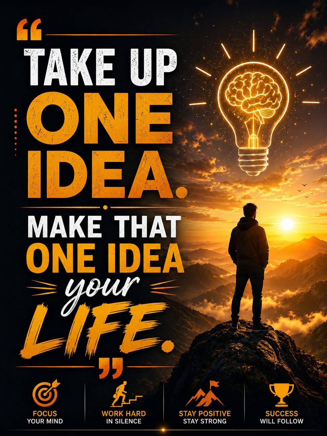 *"Take up one idea. Make that one idea your life." 💡*
*Agree?*
*Yes❤️*
*No🥹*