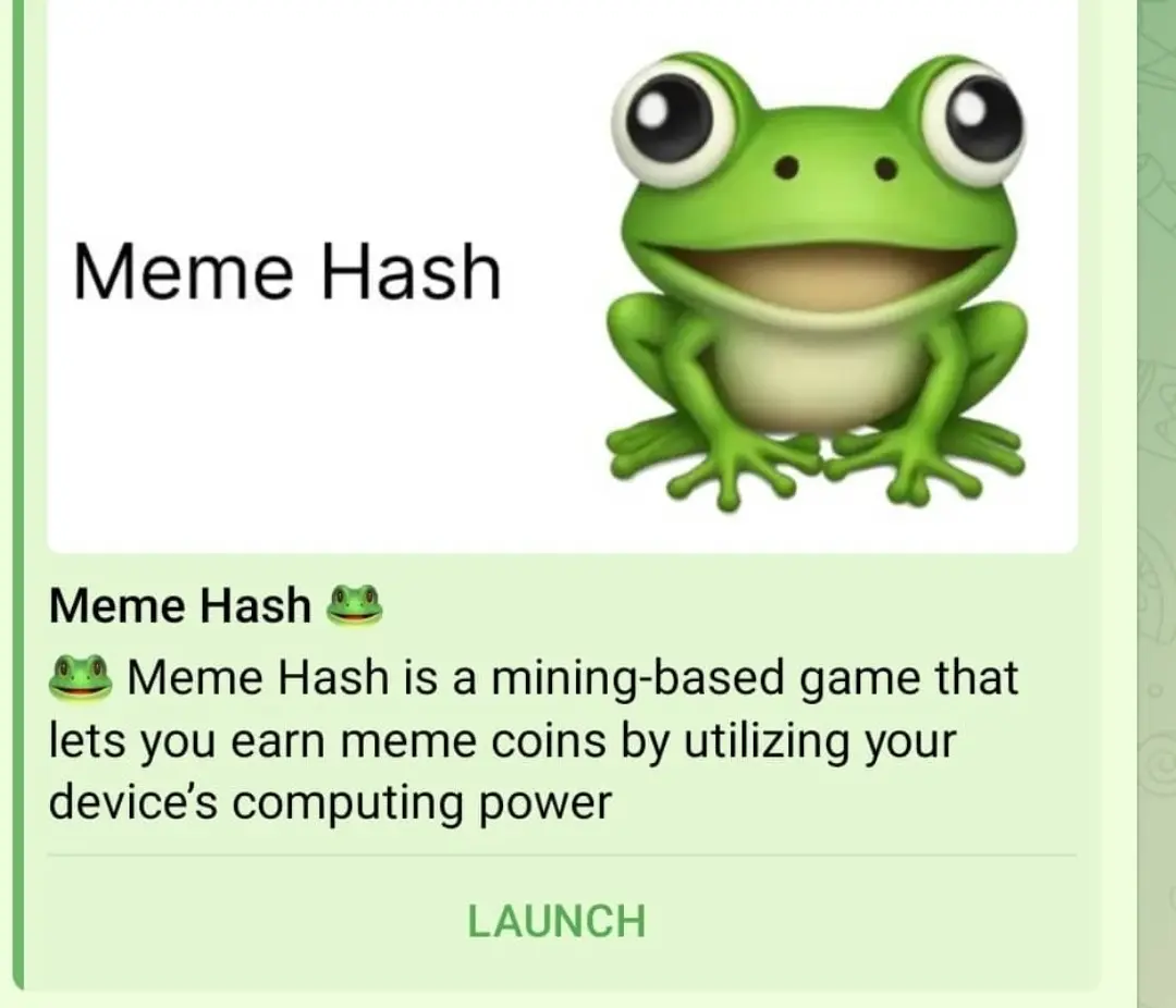 > t.me/memehashbotbot/app?startapp=invite_8418602034
> I just sent you a gift ๐ 10 free spin wheel...