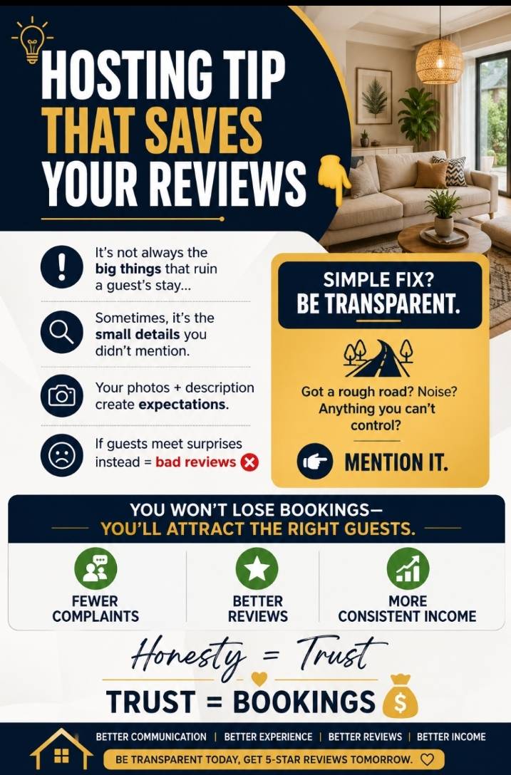 Hosting Tip That Saves Your Reviews 👇
It’s not always the big things that ruin a guest’s stay…
Som...