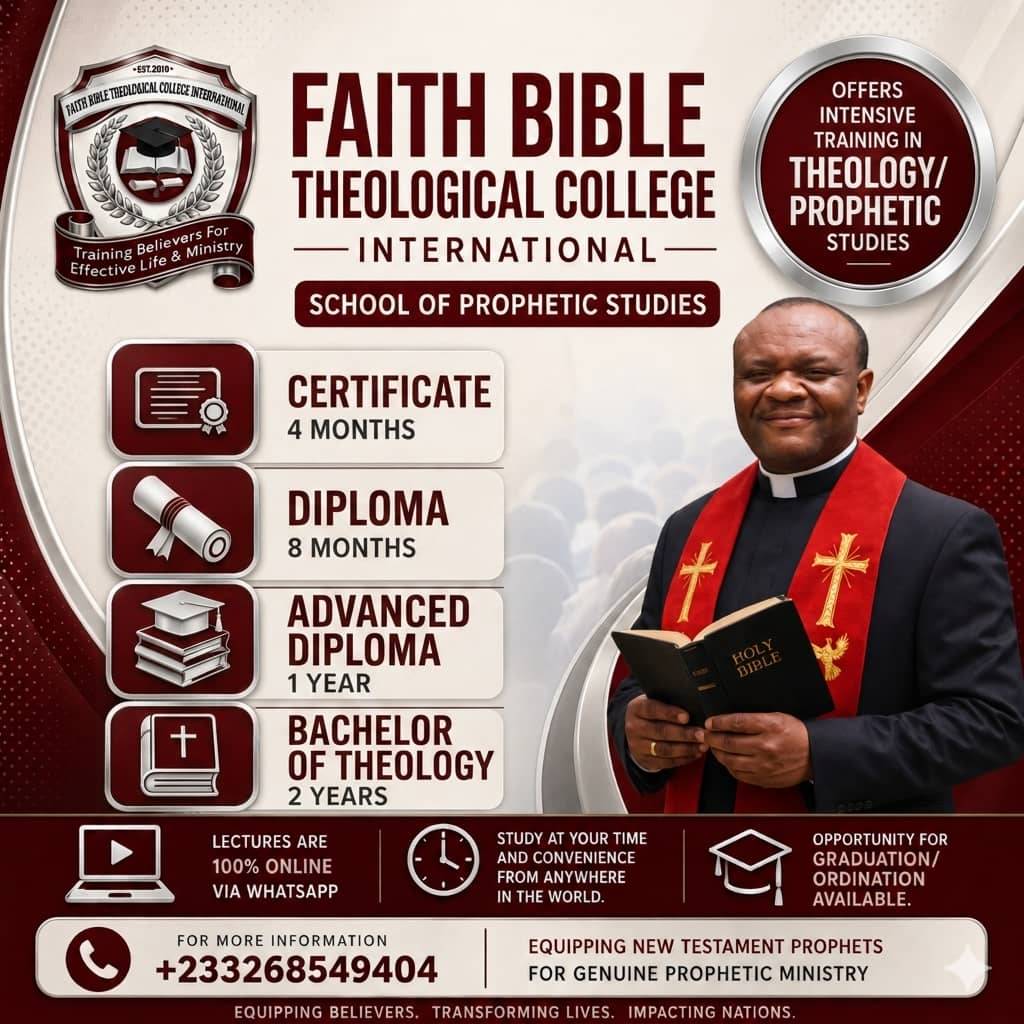 Are you called to be a Christian New testament prophet, join the FBTC SCHOOL OF Prophetic Studies fo...