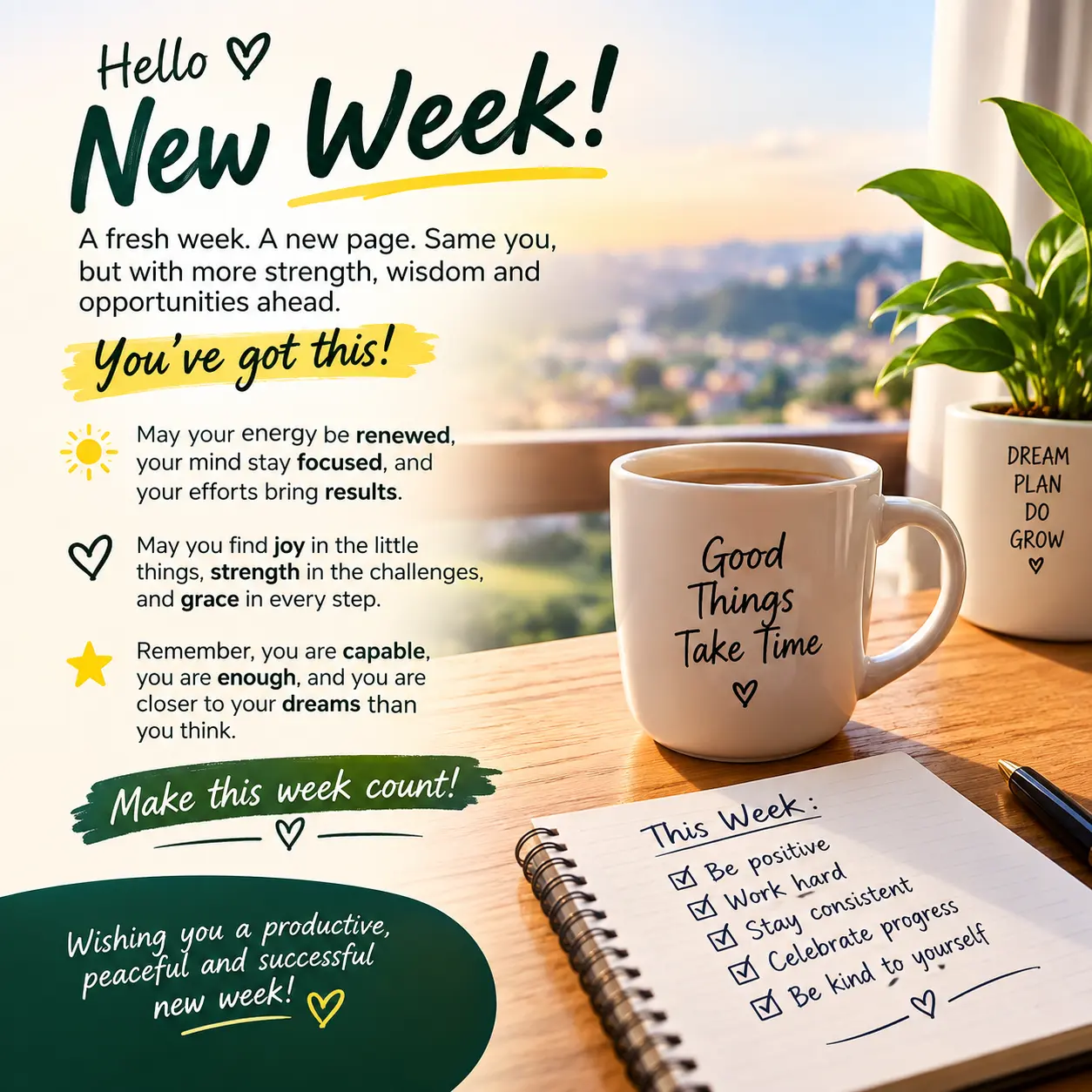 🌸 A NEW WEEK, A NEW OPPORTUNITY! 🌸
A fresh week is here. You may not have everything figured out...