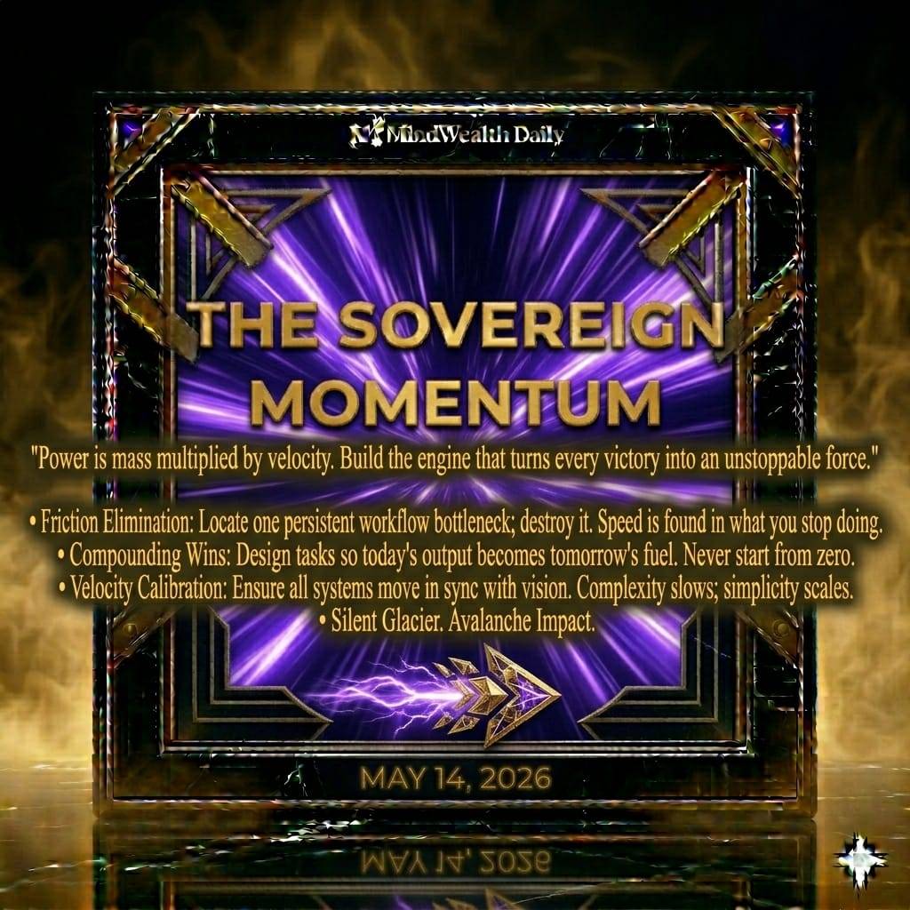 Speed is the Ultimate Defense. 🏛️⚡
​In the Infinite Game, stagnation is the only true failure. Once...