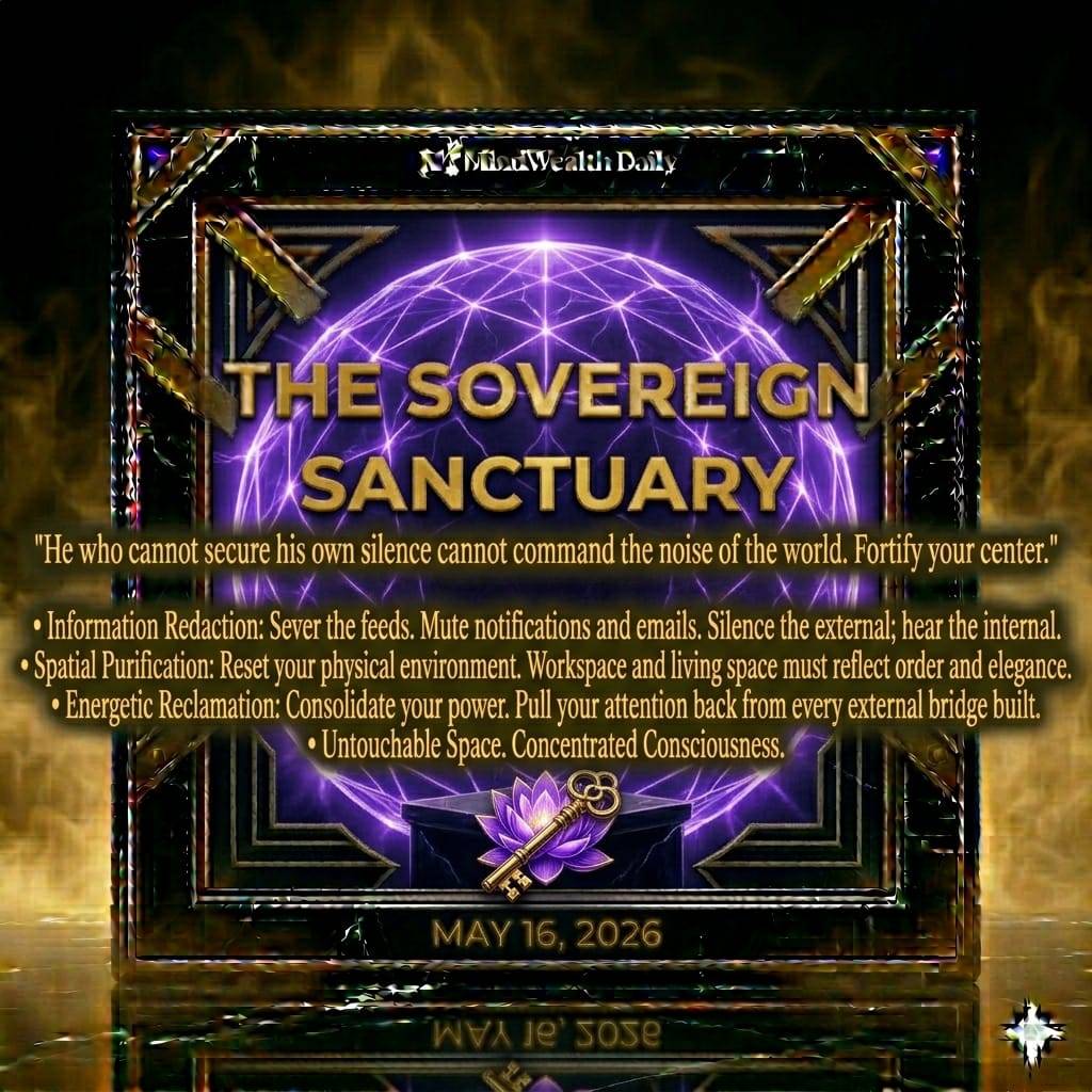 Protect the Source. 🏛️🌿
The external world is a vortex of noise, reaction, and low-frequency deman...