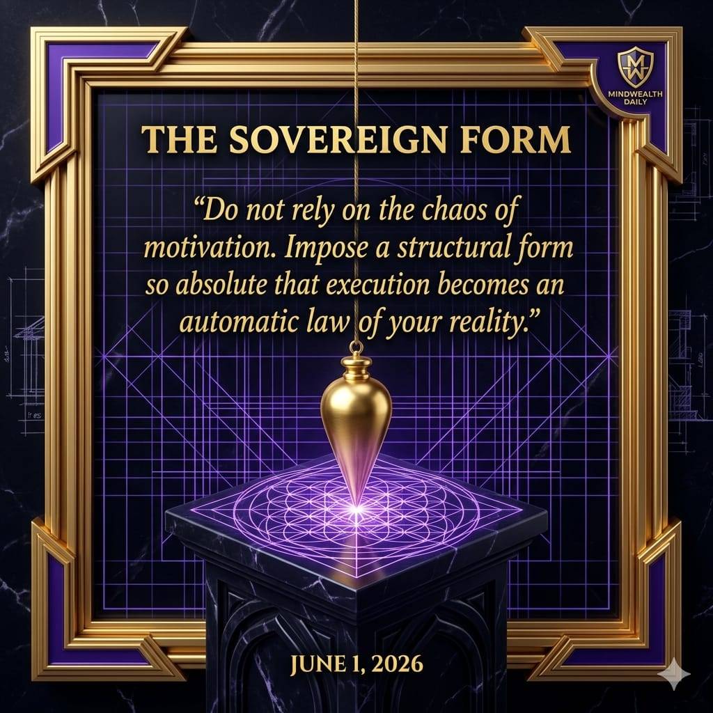 The Sovereign Form.
Power Without Structure Dissipates. 🏛️📐
The chaotic actor enters a new month...