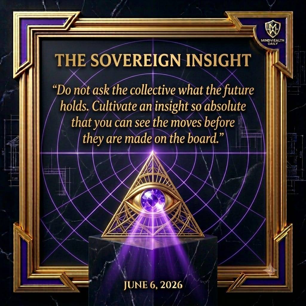 : The Sovereign Insight.
Information is Cheap. Insight is Sovereign. 🏛️👁️
The average individual u...