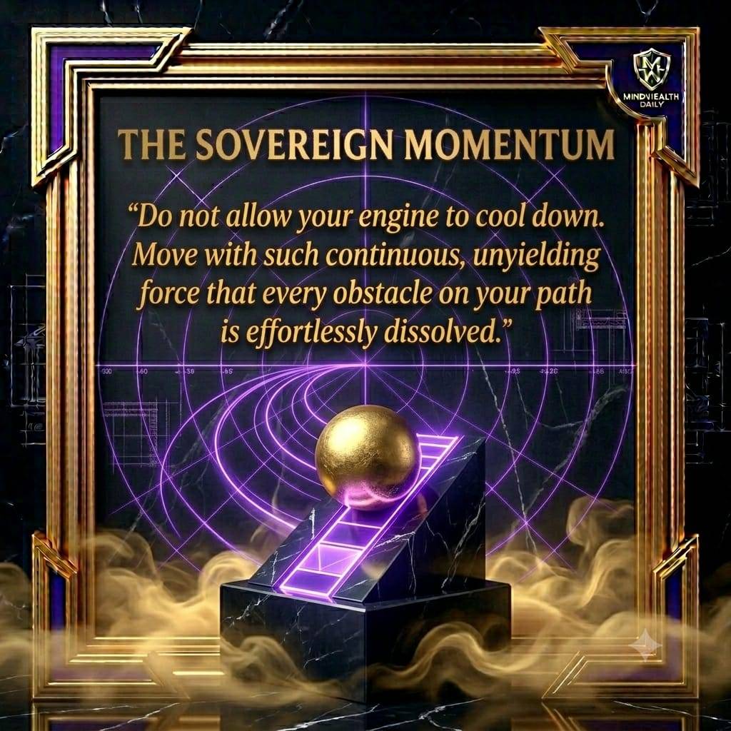 The Sovereign Momentum.
Inertia Crushes Dreams. Momentum Builds Empires. 🏛️🔥
The reactive indiv...